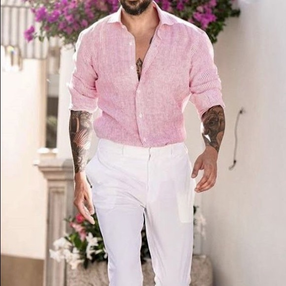 👔Men’s Casual Striped Long Sleeves Button Down👔 - Picture 7 of 16